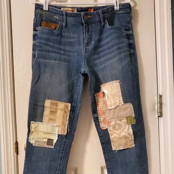 Pilcro Patched Jeans - Picture 1 of 7